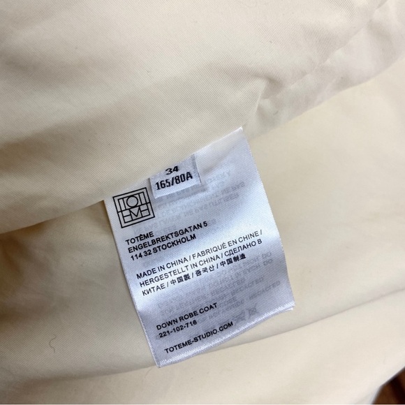 Totême Ivory Padded Belted Down-filled Puffer Coat - Picture 4 of 7